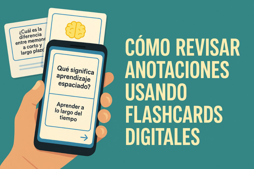 Como revisar anotaciones usando flashcards digitales
