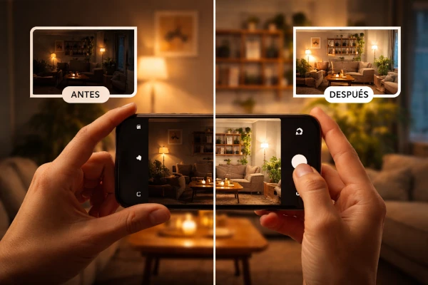 Ejemplo real de como mejorar una foto tomada con celular dentro de casa y con poca luz