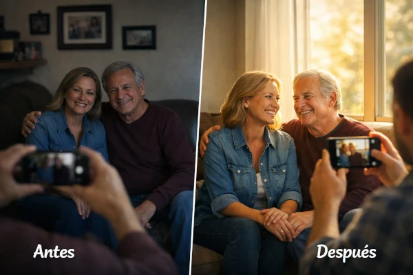 Ejemplo real de como una pequena decision mejoro una foto de personas