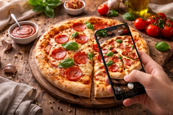 Como tomar fotos de pizzas con celular sin conocimientos