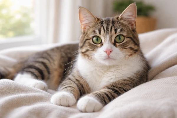 Ejemplo real de mejora de foto de gato con celular