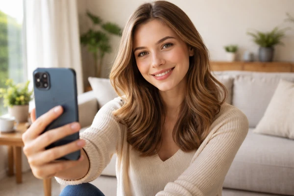 Ejemplo real de mejora de fotos de personas en interiores